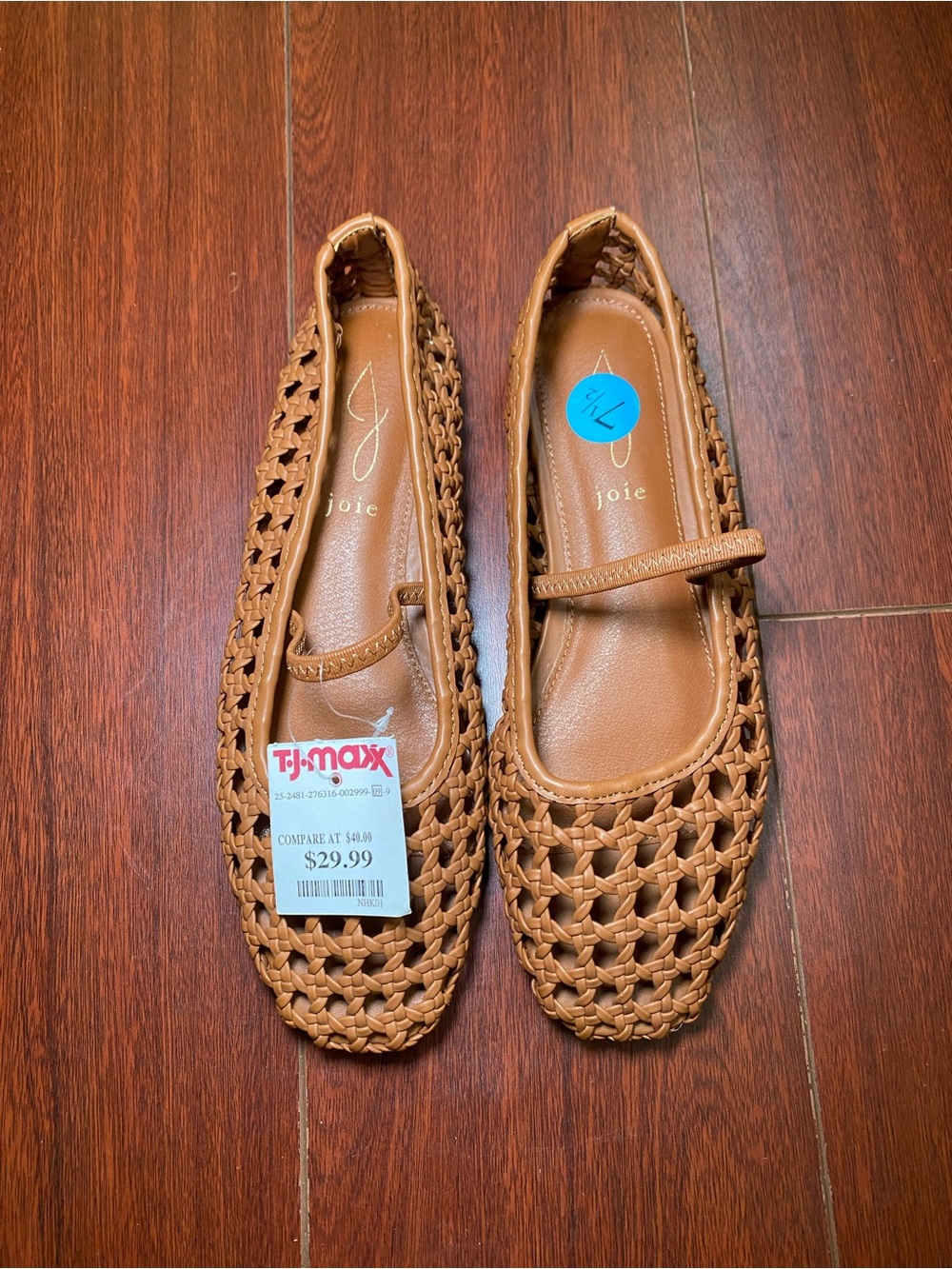 Joie Tan Woven Mary Jane Flats Size 7.5 – New With Tags